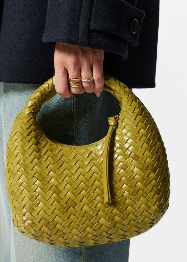 Women Mini Bags and Other Stories Small BraidedLeather Bag Olive