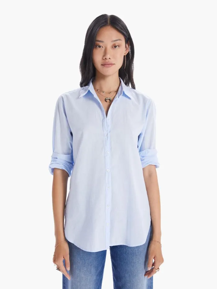 Women Mother Denim Beau Shirt Skylight