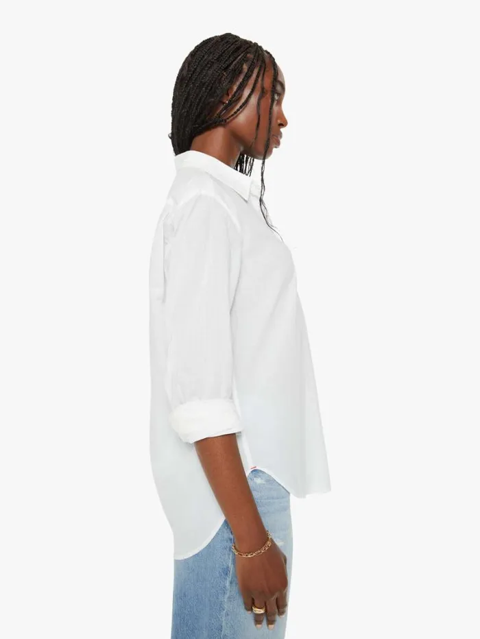 Women Mother Denim Beau Shirt White