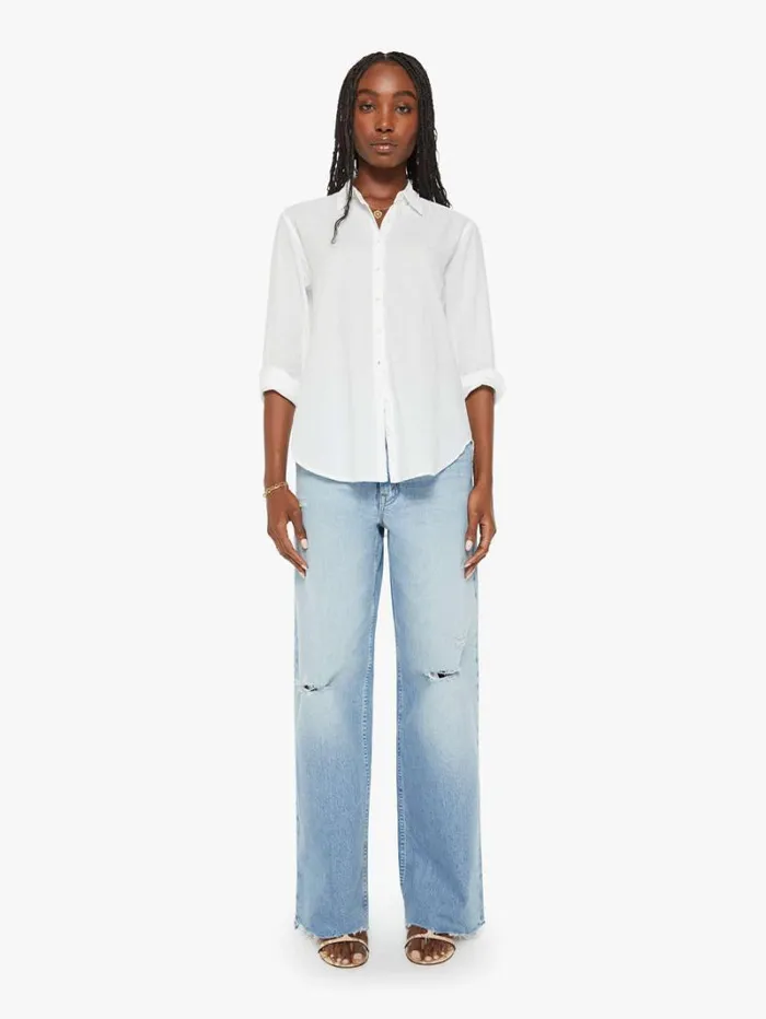 Women Mother Denim Beau Shirt White