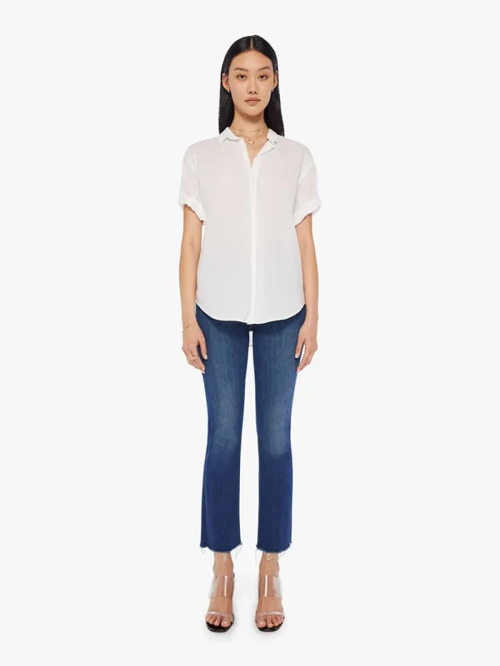 Women Mother Denim Channing Shirt White