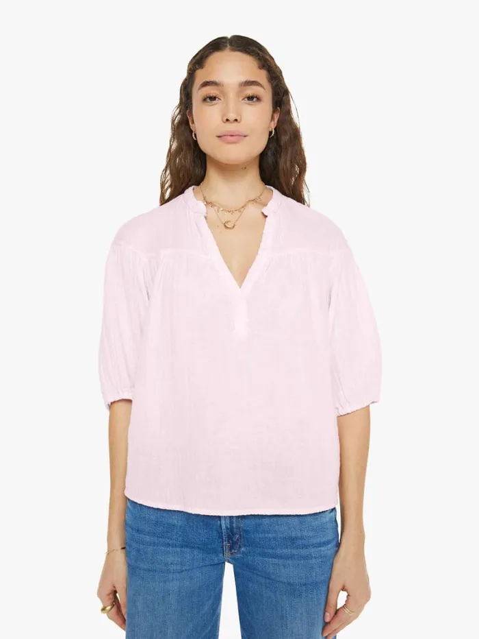 Women Mother Denim Clem Top Pink Blush