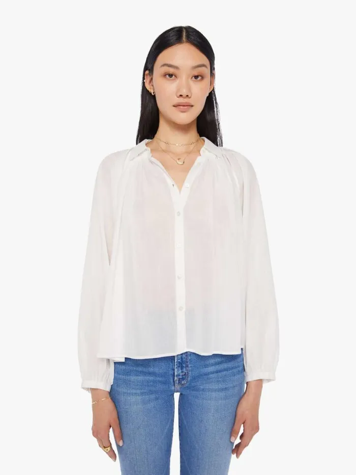 Women Mother Denim Fabienne Shirt White