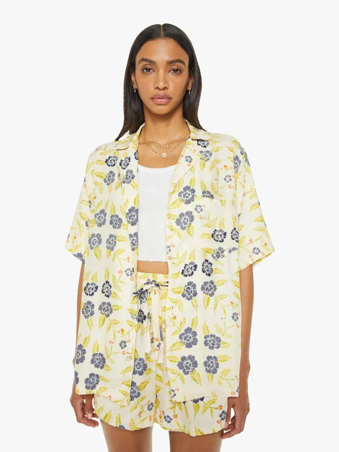 Women Mother Denim Kevin Shirt Prairie Indigo