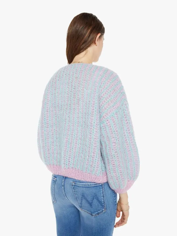 Women Mother Denim Mohair Brioche Bomber Cardigan RoseMint Rose 8211 Mint Women Mother Denim Mohair Brioche Bomber Cardigan RoseMint Rose 8211 Mint