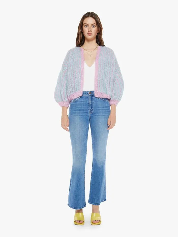 Women Mother Denim Mohair Brioche Bomber Cardigan RoseMint Rose 8211 Mint Women Mother Denim Mohair Brioche Bomber Cardigan RoseMint Rose 8211 Mint