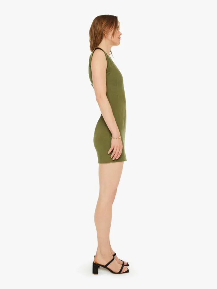Women Mother Denim Palma Fitted Dress With Back CutOut Olive Women Mother Denim Palma Fitted Dress With Back CutOut Olive