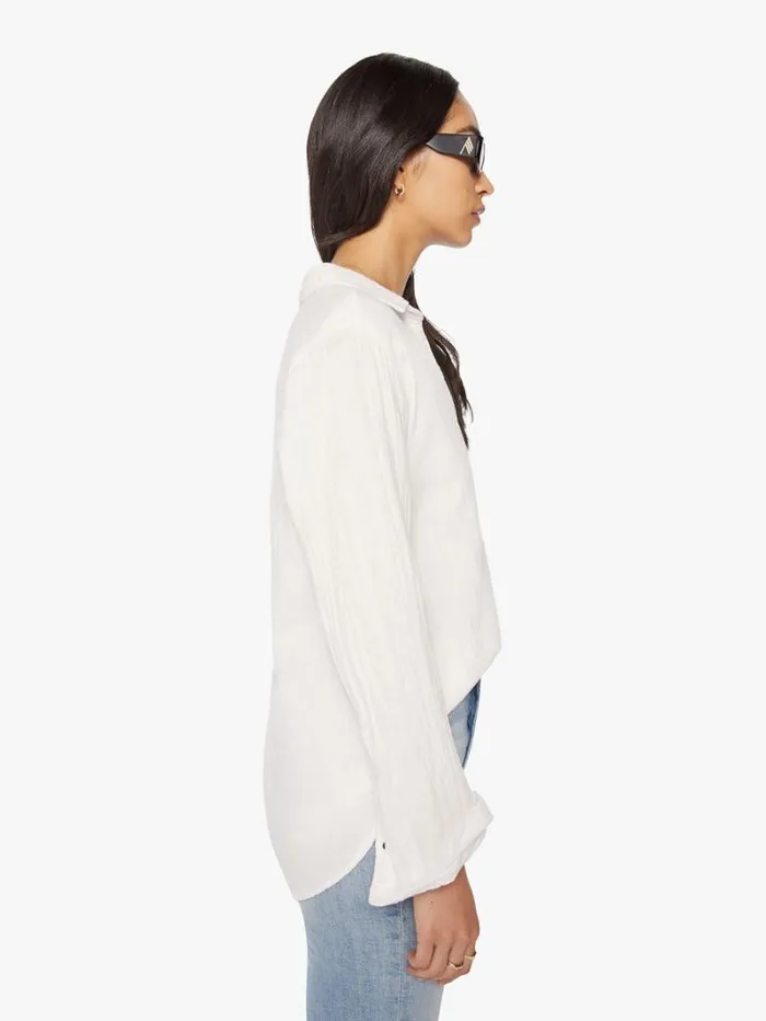 Women Mother Denim Scout Shirt White