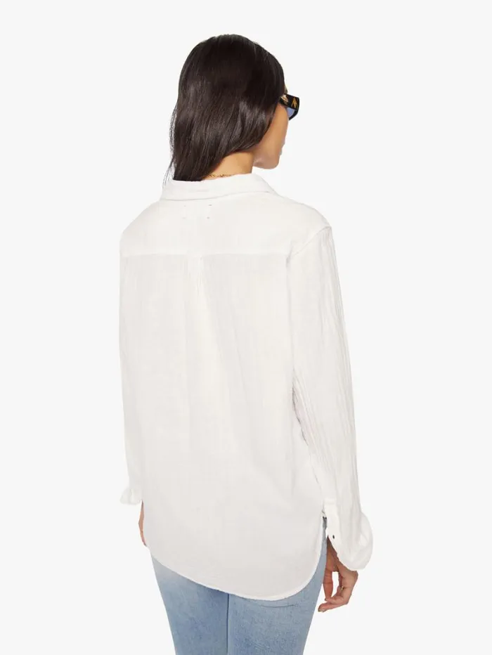 Women Mother Denim Scout Shirt White