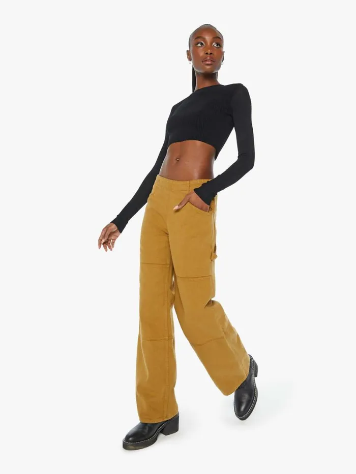 Women Mother Denim Snacks The Smoothie Utility Skimp Bronze Mist