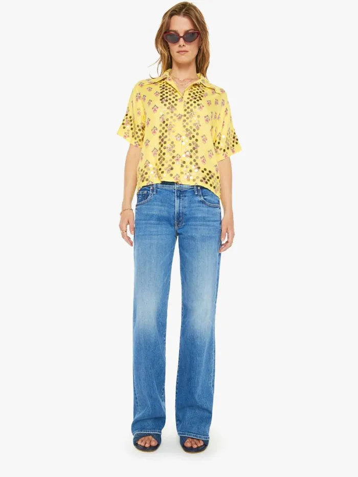 Women Mother Denim Stevie Coin Shirt Primrose Women Mother Denim Stevie Coin Shirt Primrose