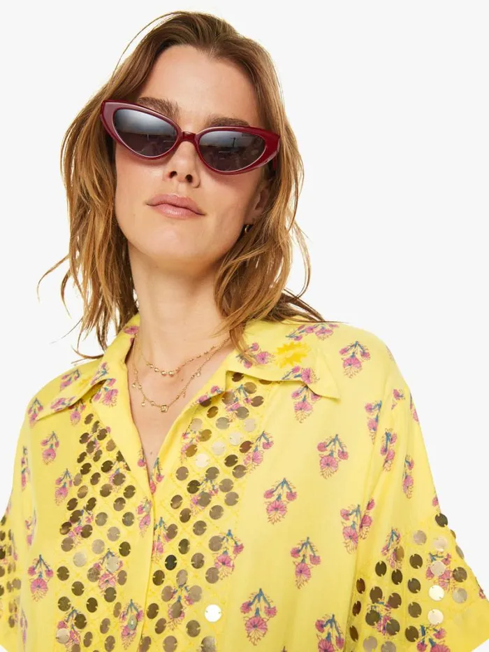 Women Mother Denim Stevie Coin Shirt Primrose Women Mother Denim Stevie Coin Shirt Primrose