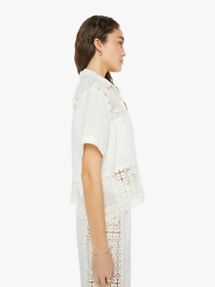 Women Mother Denim Stevie Picnic Eyelet Shirt Ivory Women Mother Denim Stevie Picnic Eyelet Shirt Ivory