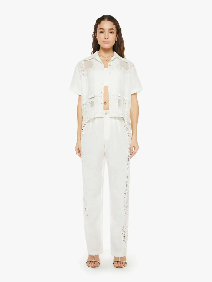 Women Mother Denim Stevie Picnic Eyelet Shirt Ivory Women Mother Denim Stevie Picnic Eyelet Shirt Ivory