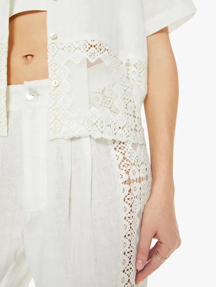 Women Mother Denim Stevie Picnic Eyelet Shirt Ivory Women Mother Denim Stevie Picnic Eyelet Shirt Ivory