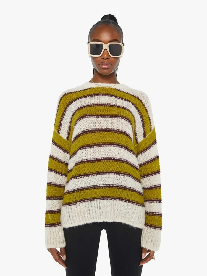 Women Mother Denim The Biggie Jumper Swipe Stripe