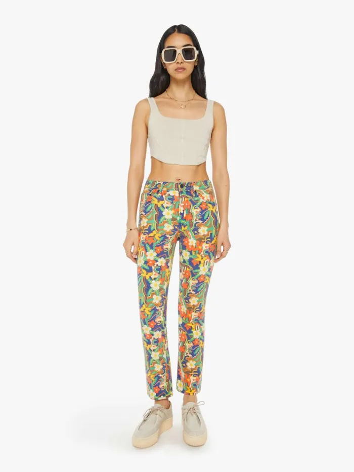 Women Mother Denim The Insider Flood Cosmic Blooms
