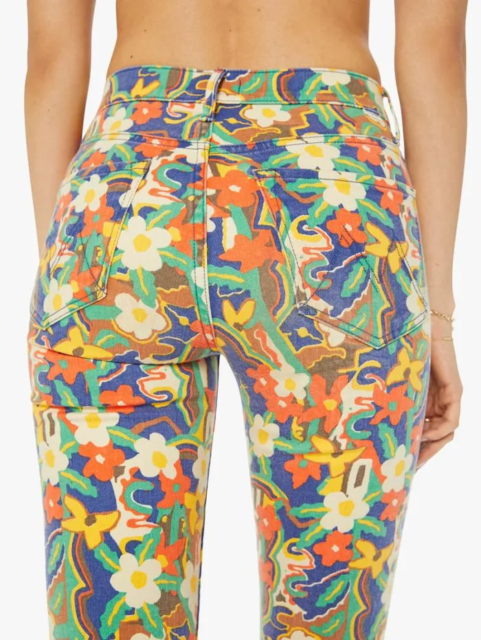 Women Mother Denim The Insider Flood Cosmic Blooms