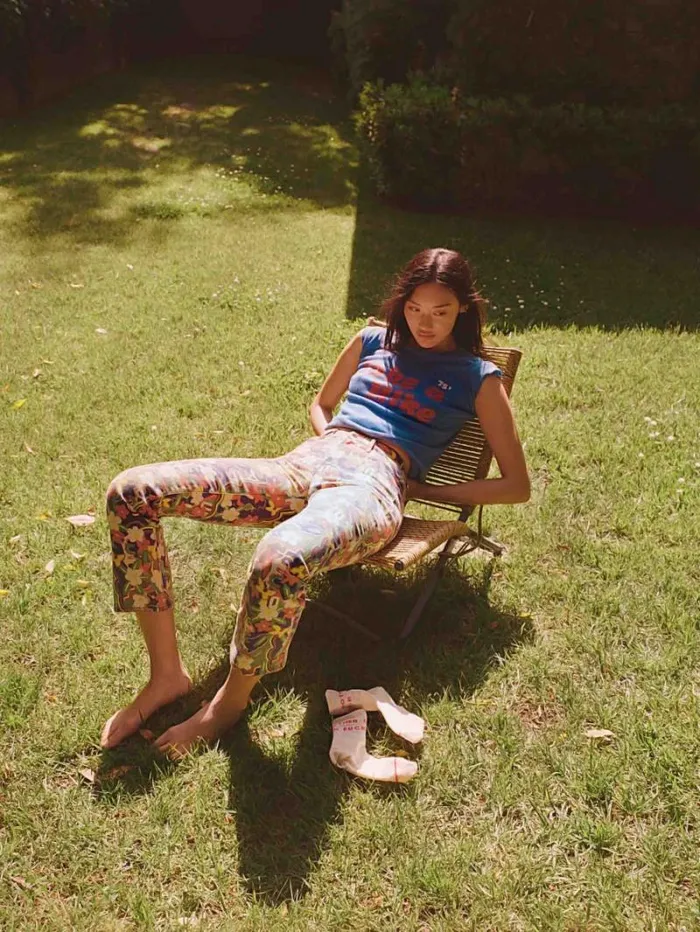 Women Mother Denim The Insider Flood Cosmic Blooms