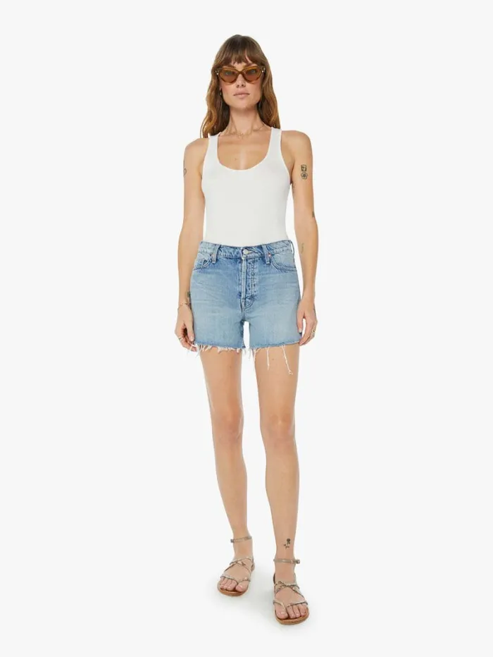 Women Mother Denim The Skipper Short And Long Fray Wash Leap At The Chance