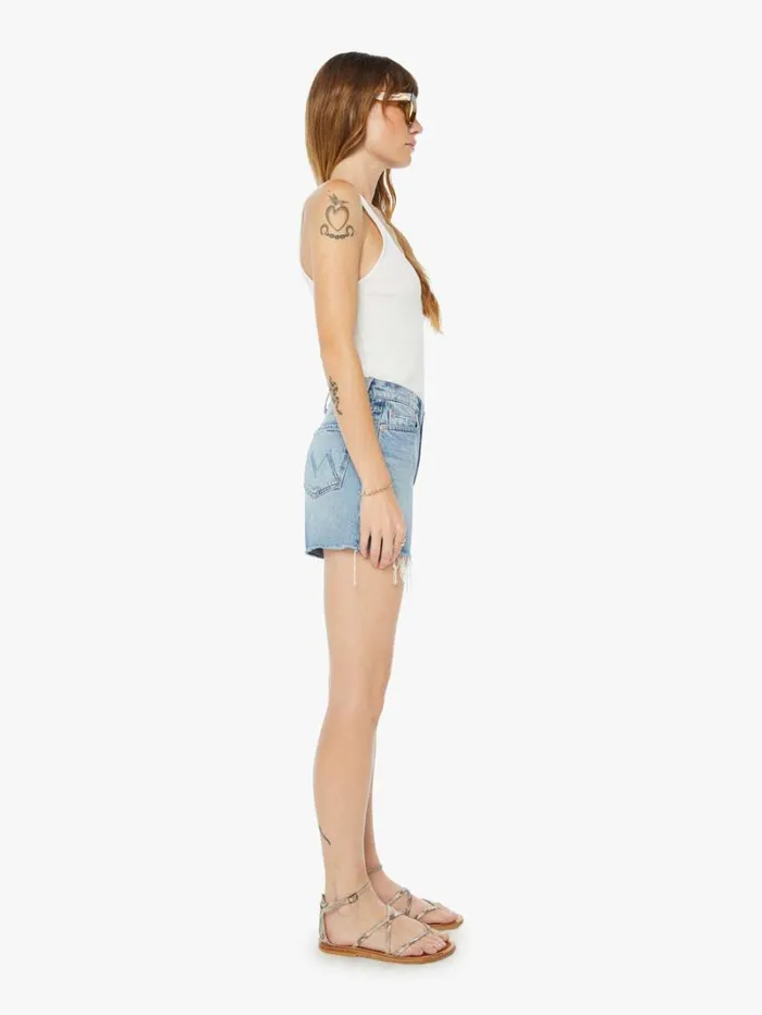 Women Mother Denim The Skipper Short And Long Fray Wash Leap At The Chance