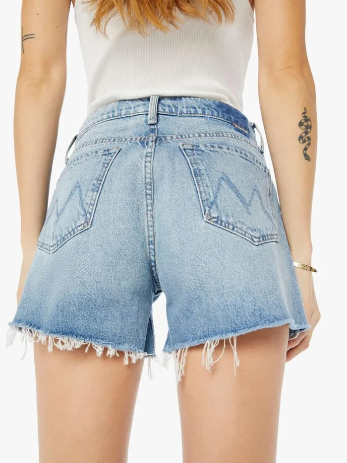 Women Mother Denim The Skipper Short And Long Fray Wash Leap At The Chance