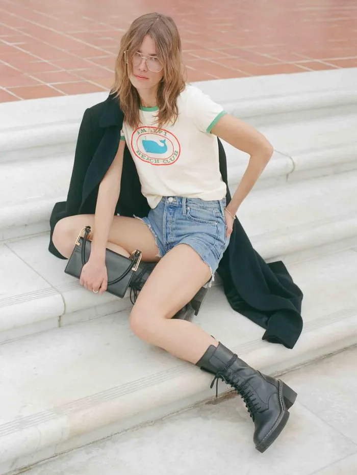 Women Mother Denim The Skipper Short And Long Fray Wash Leap At The Chance