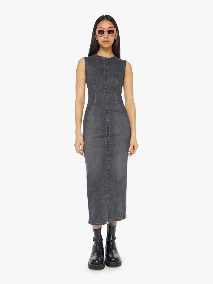 Women Mother Denim The Swerve Dress Up In Smoke