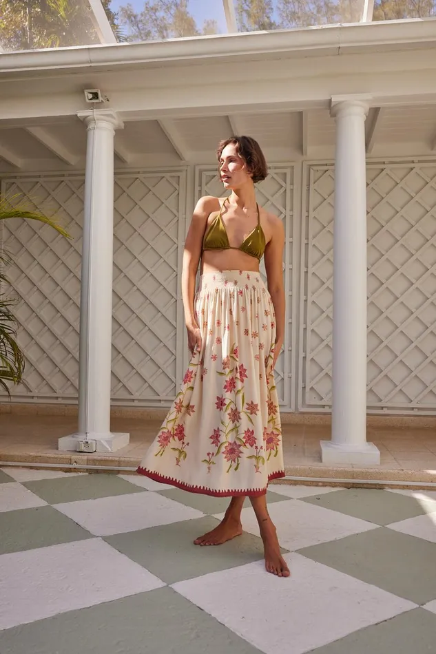 Women Natalie Martin Bottoms Bella Skirt Starflower Cream