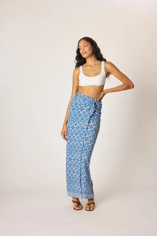 Women Natalie Martin Bottoms Sarong Fleurdelis Blue