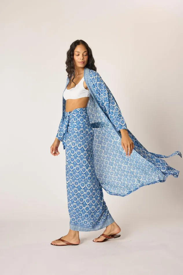 Women Natalie Martin Bottoms Sarong Fleurdelis Blue Women Natalie Martin Bottoms Sarong Fleurdelis Blue
