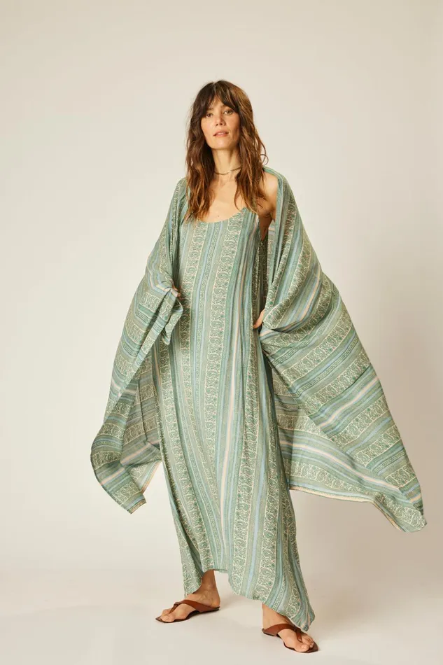 Women Natalie Martin Bottoms Sarong Paisley Stripe Pool