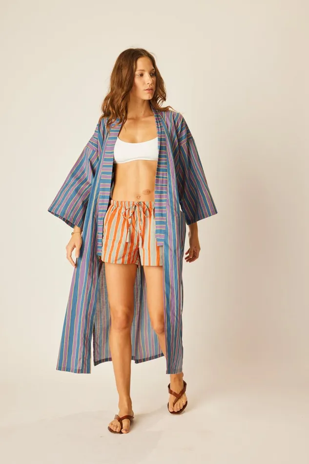 Women Natalie Martin Bottoms Tash Short Batik Stripe Sage