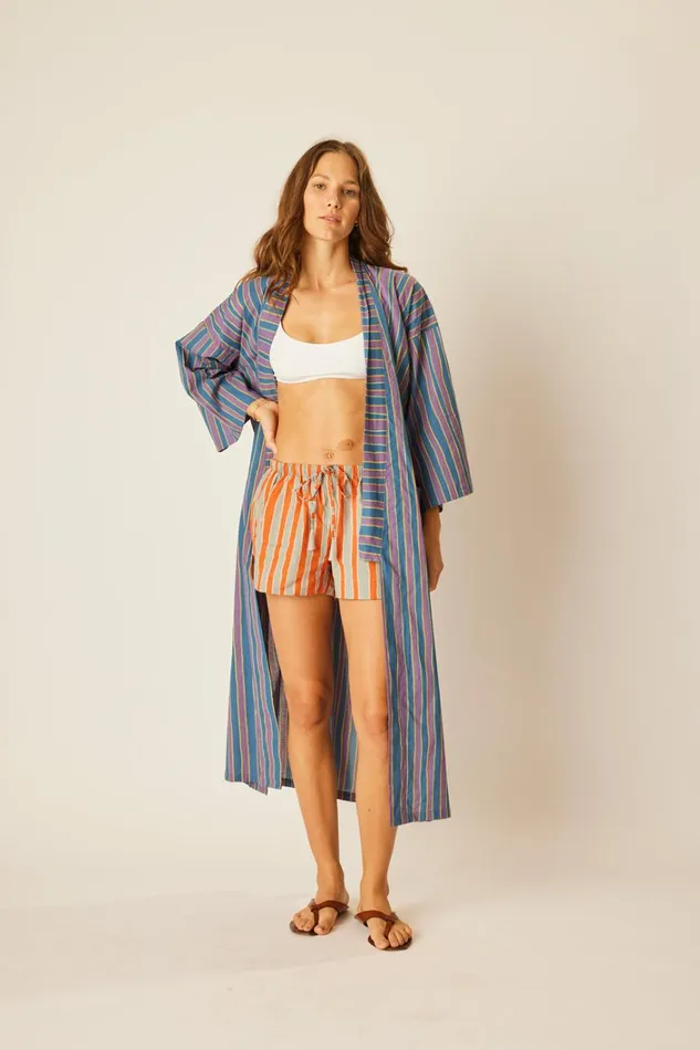 Women Natalie Martin Bottoms Tash Short Batik Stripe Sage Women Natalie Martin Bottoms Tash Short Batik Stripe Sage