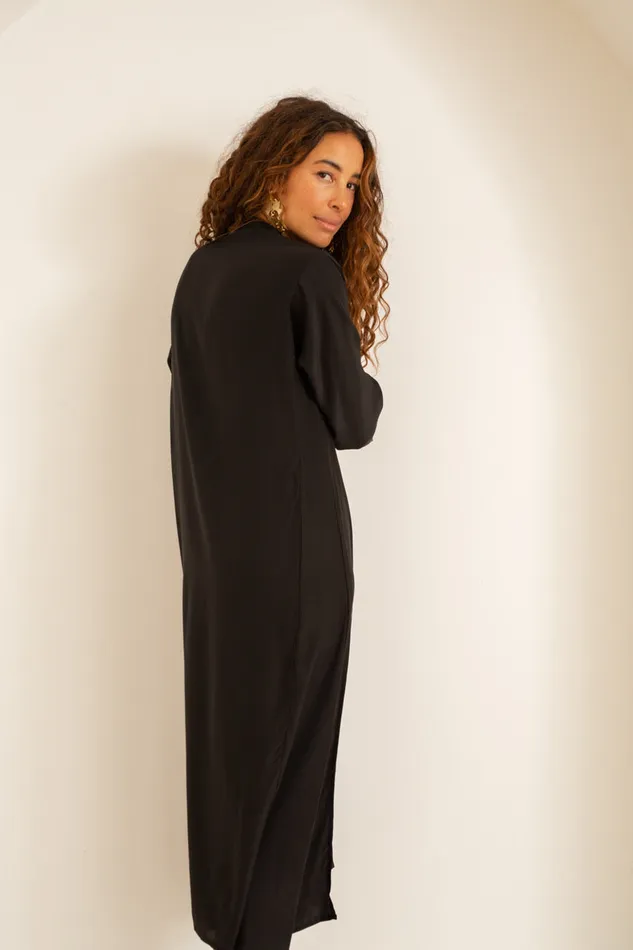 Women Natalie Martin CoverUps Isobel Dress Black Silk