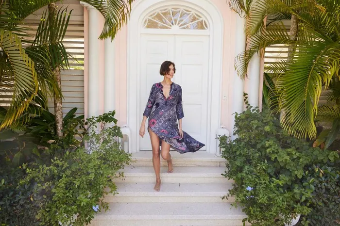 Women Natalie Martin CoverUps Isobel Dress Peacock Ink