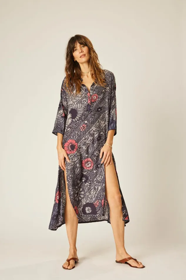 Women Natalie Martin CoverUps Isobel Dress Peacock Ink
