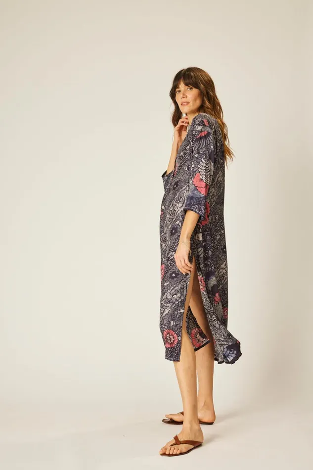 Women Natalie Martin CoverUps Isobel Dress Peacock Ink