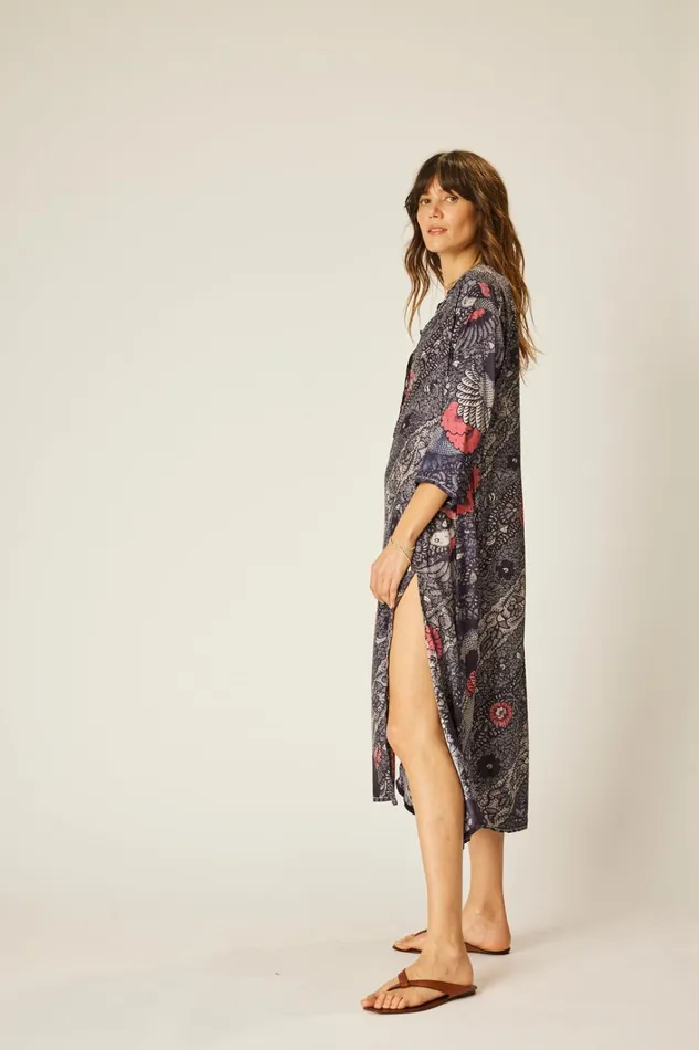 Women Natalie Martin CoverUps Isobel Dress Peacock Ink
