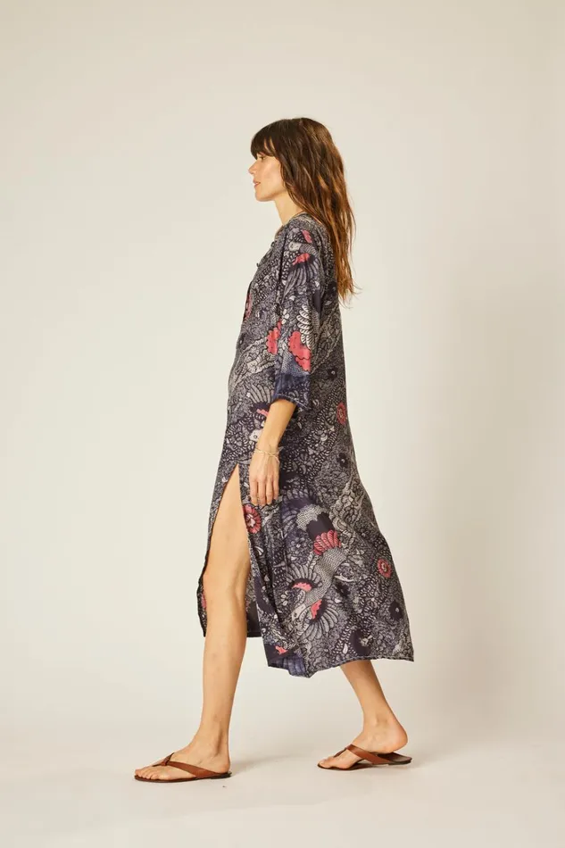 Women Natalie Martin CoverUps Isobel Dress Peacock Ink
