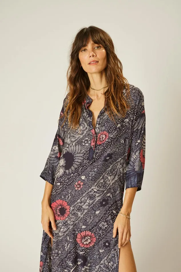 Women Natalie Martin CoverUps Isobel Dress Peacock Ink