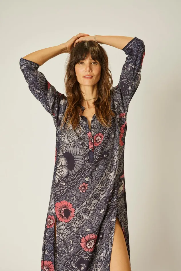 Women Natalie Martin CoverUps Isobel Dress Peacock Ink