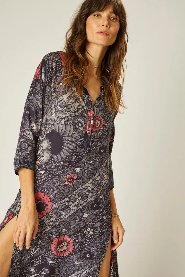 Women Natalie Martin CoverUps Isobel Dress Peacock Ink