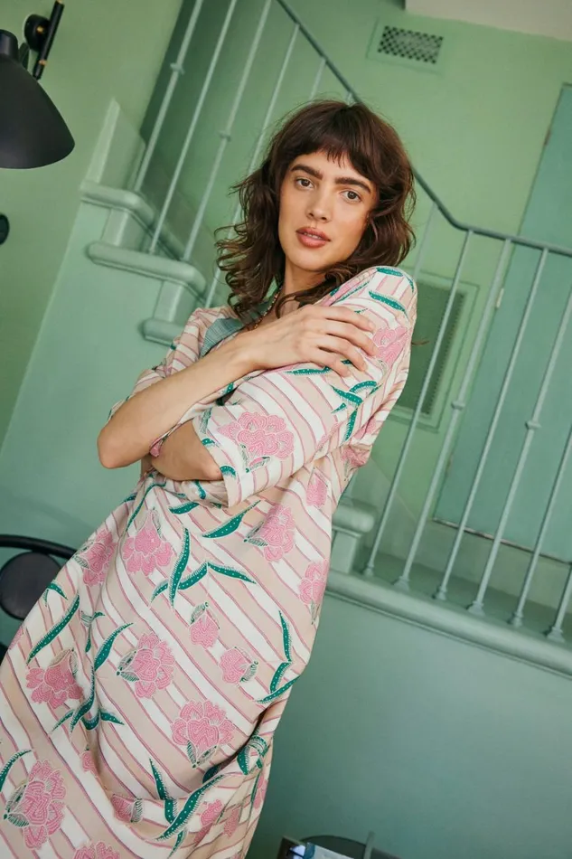 Women Natalie Martin CoverUps Lennon Kimono Chamomile Rose