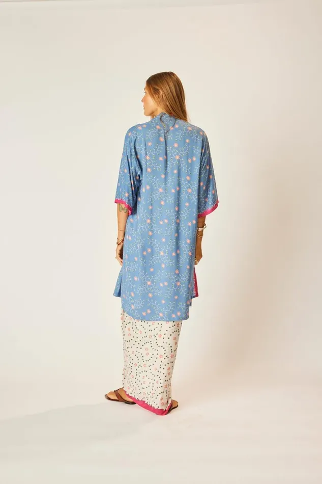 Women Natalie Martin CoverUps Lennon Kimono Paisley Stripe Pool