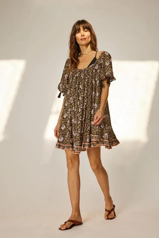 Women Natalie Martin CoverUps Marina Dress Fleurdelis Black