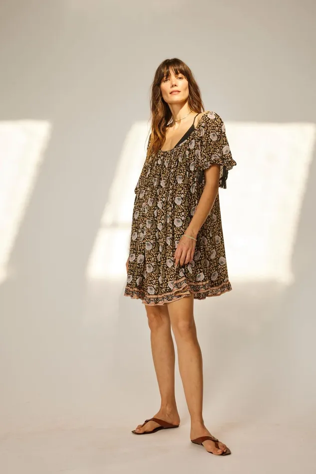 Women Natalie Martin CoverUps Marina Dress Fleurdelis Black