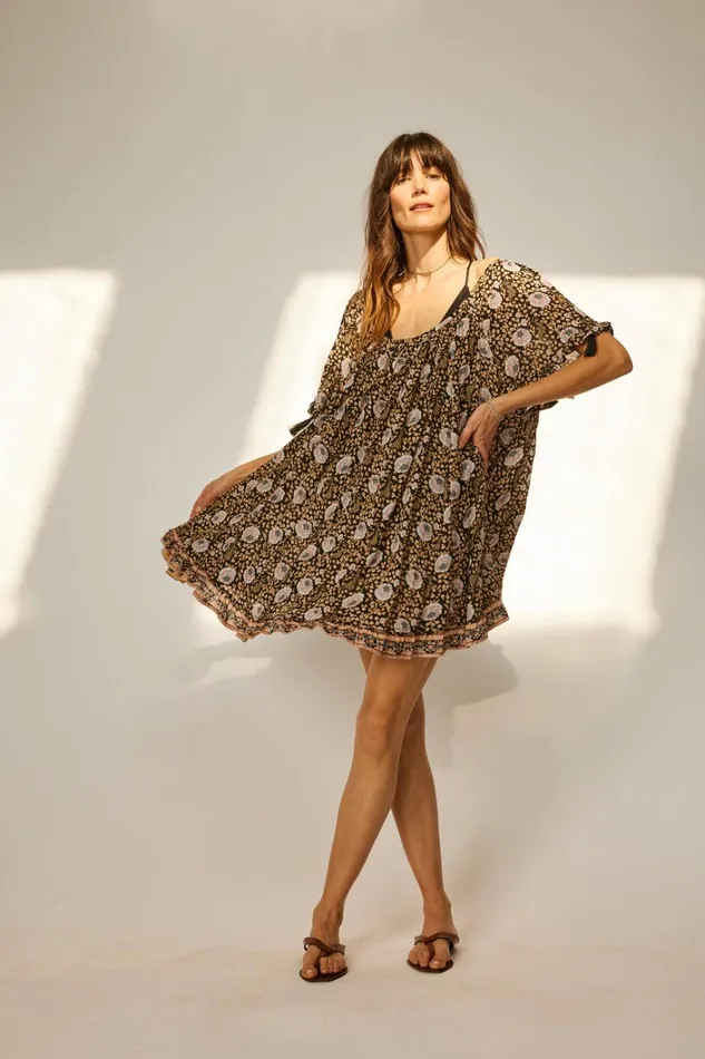 Women Natalie Martin CoverUps Marina Dress Fleurdelis Black