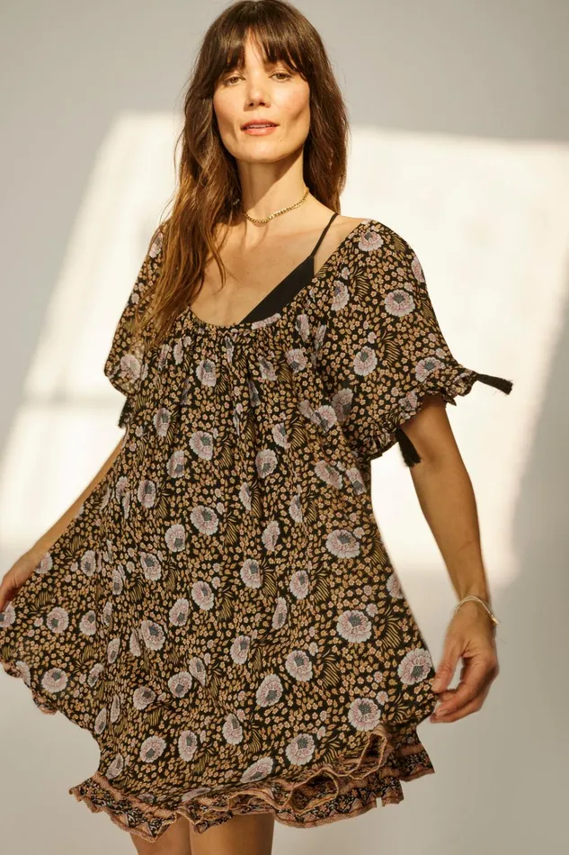 Women Natalie Martin CoverUps Marina Dress Fleurdelis Black