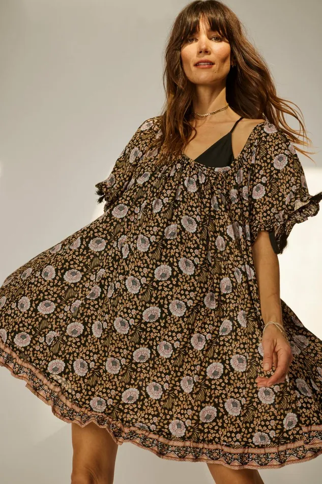 Women Natalie Martin CoverUps Marina Dress Fleurdelis Black